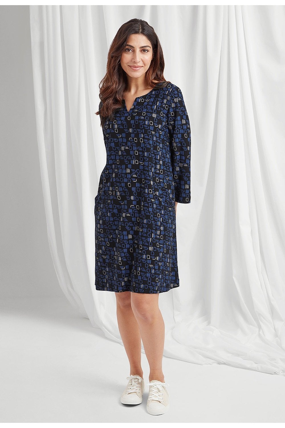 OLIVA TUNIC DRESS | COL=BLUE