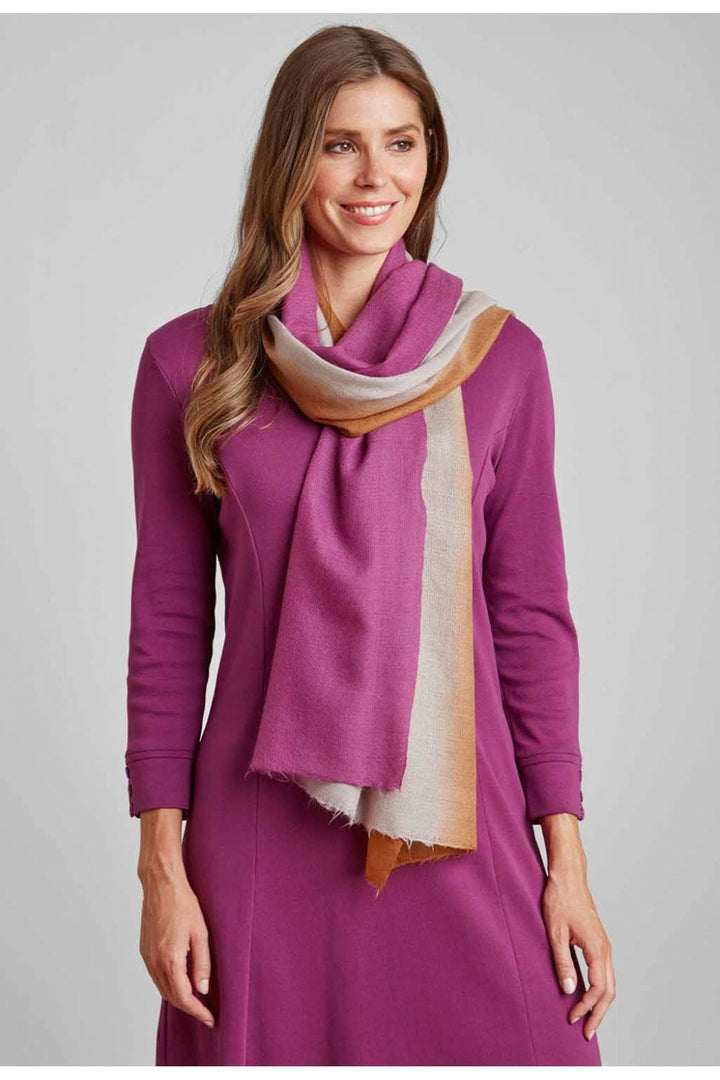 OMBRE  WOOL SHAWL | COL=PURPLE,TURQ
