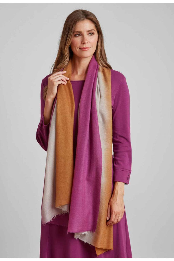 OMBRE  WOOL SHAWL | COL=PURPLE,TURQ
