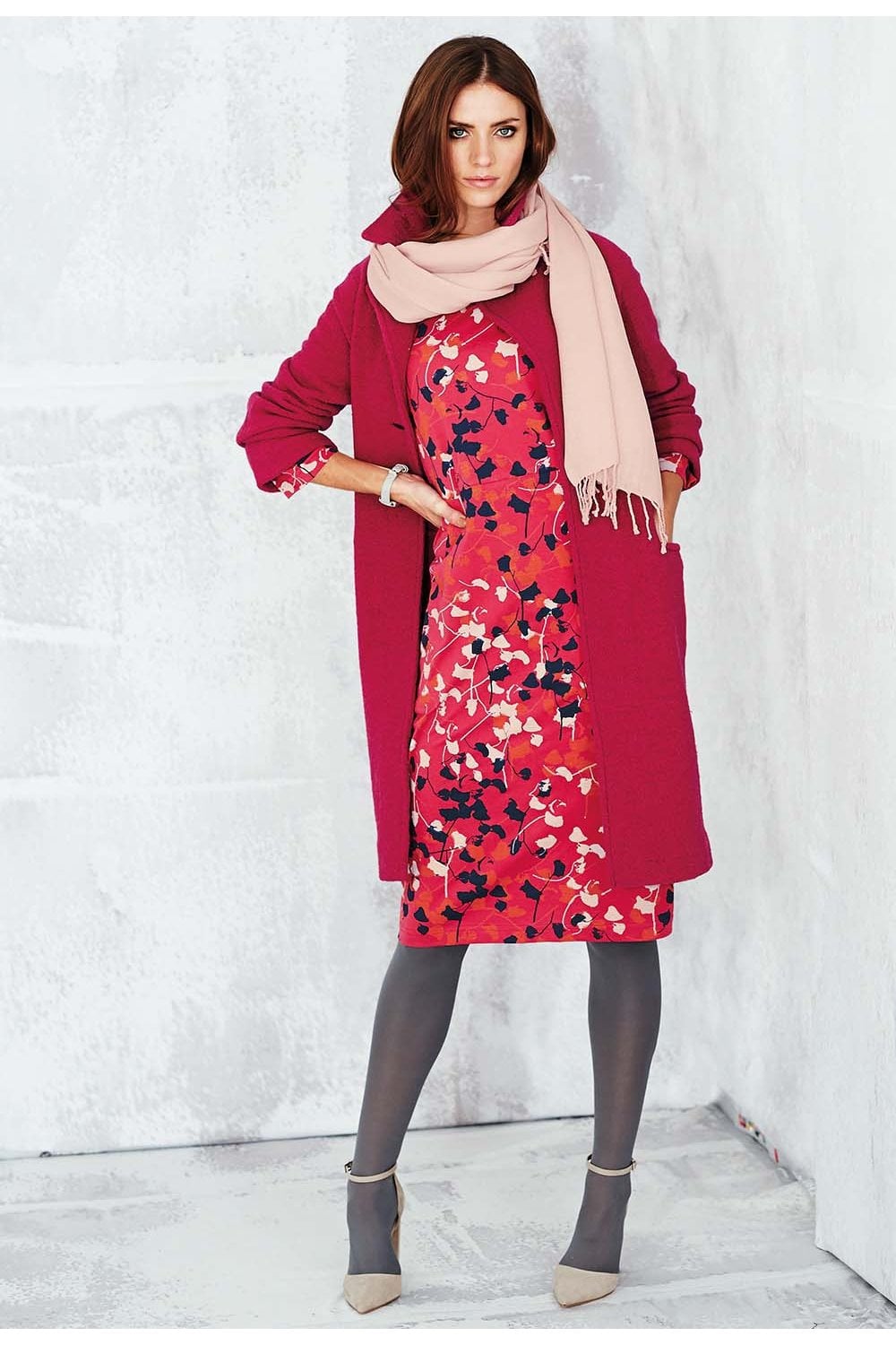 SAMARA DRESS VALENTINA PRINT | COL=CHERRY