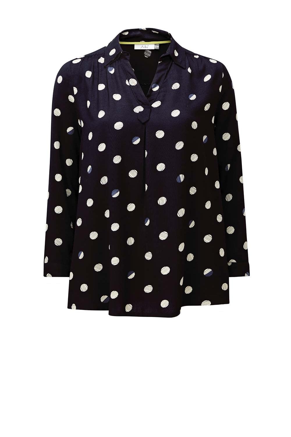 SHEREE BLOUSE SOLAR SPOT PRINT | COL=FRENCH NAVY