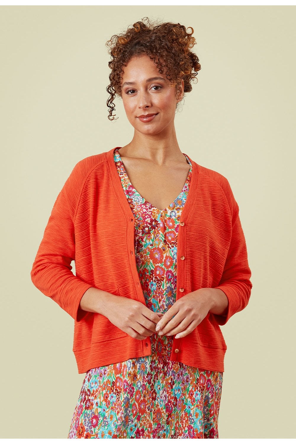 SHUSHMA CARDIGAN | COL=RED ORANGE