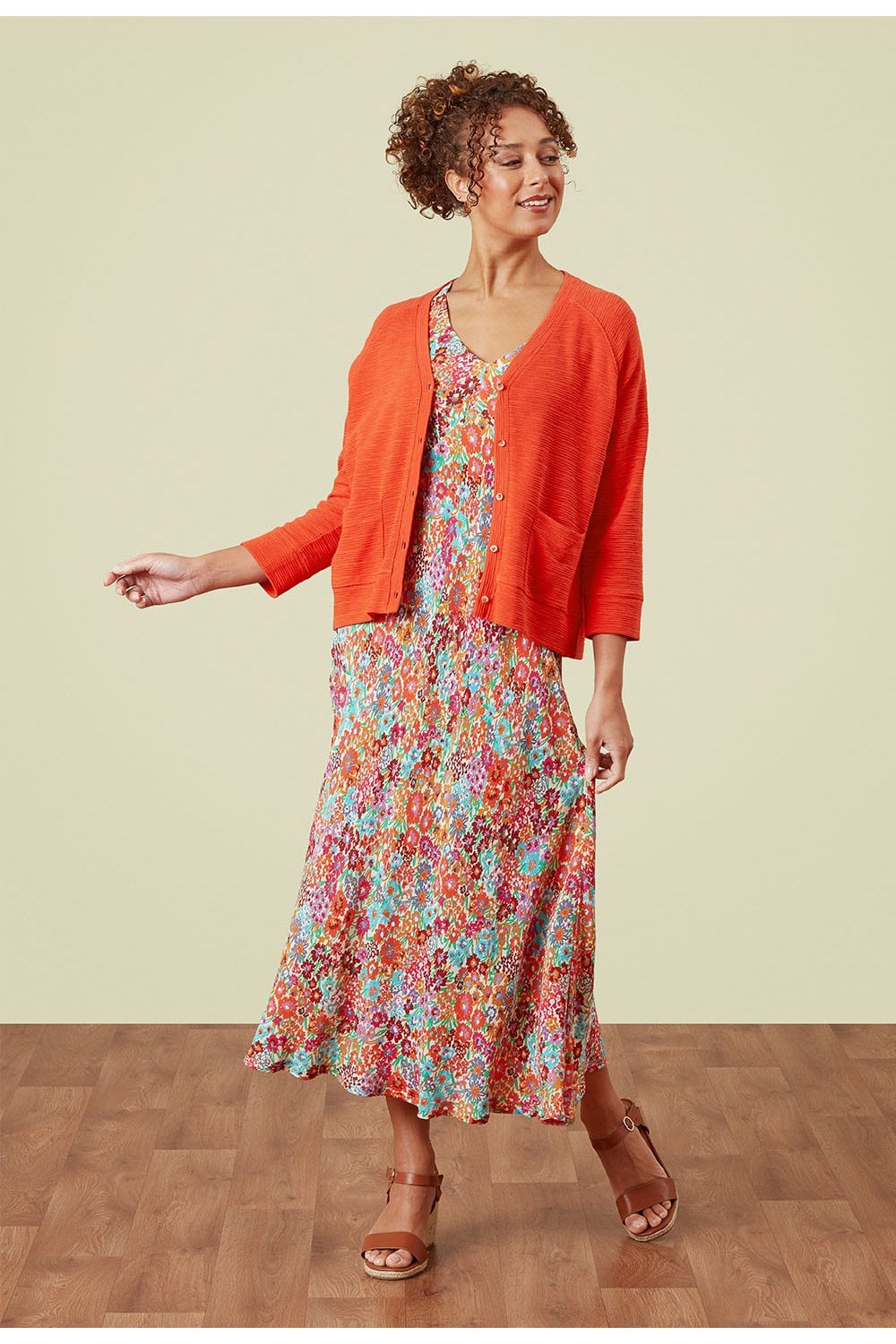 SHUSHMA CARDIGAN | COL=RED ORANGE