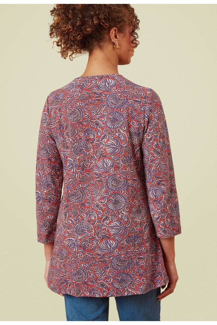 SOLICE TUNIC HONEYSUCKLE PRINT | COL=SPICED RED