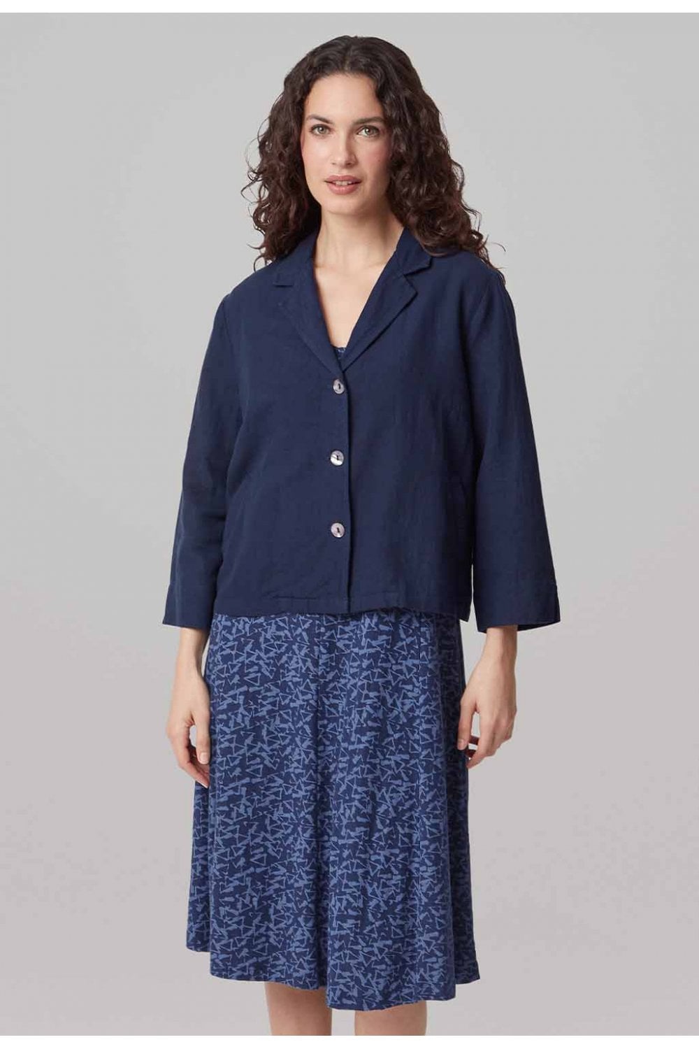 SOPHIA  LINEN JACKET | COL=NAVY