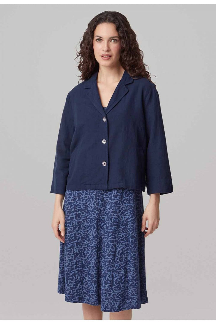 SOPHIA  LINEN JACKET | COL=NAVY