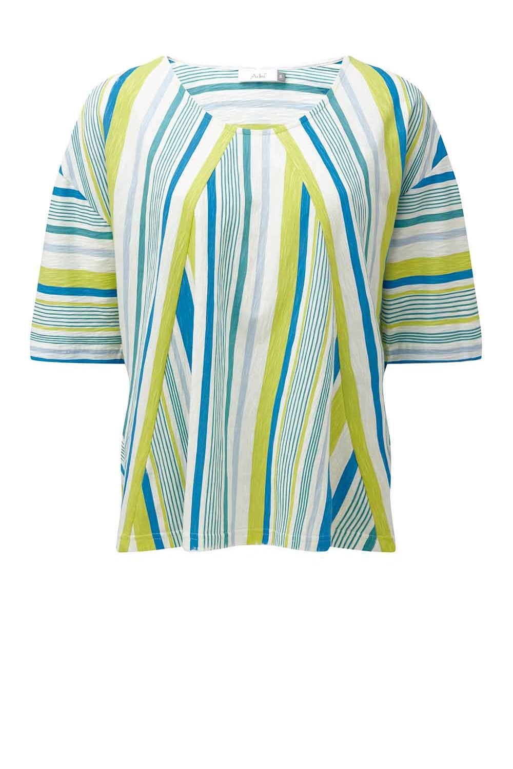 SOPHIE TOP REEVA STRIPE | COL=PEACOCK
