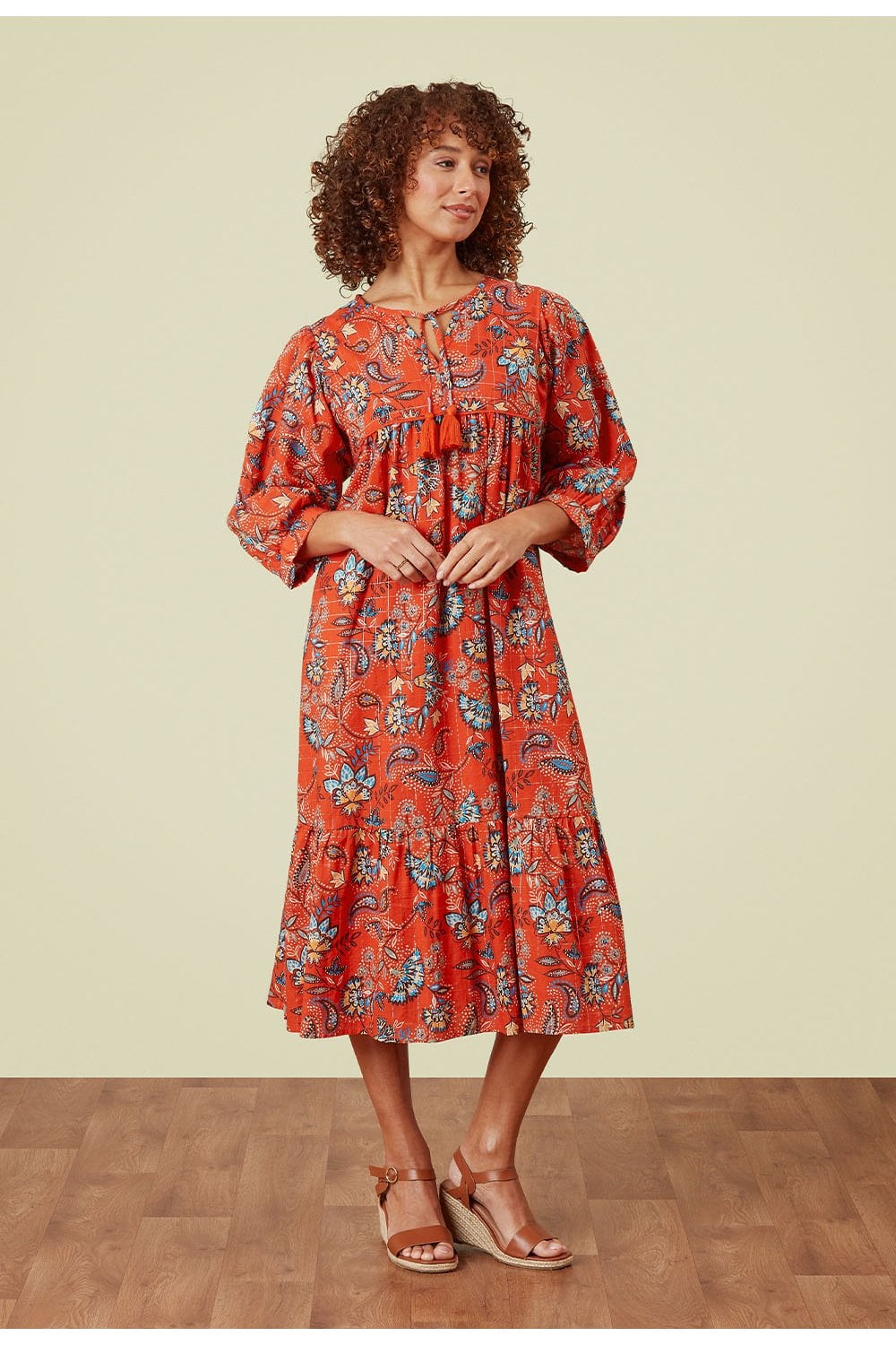 SUKATA DRESS | COL=NASTURTIUM
