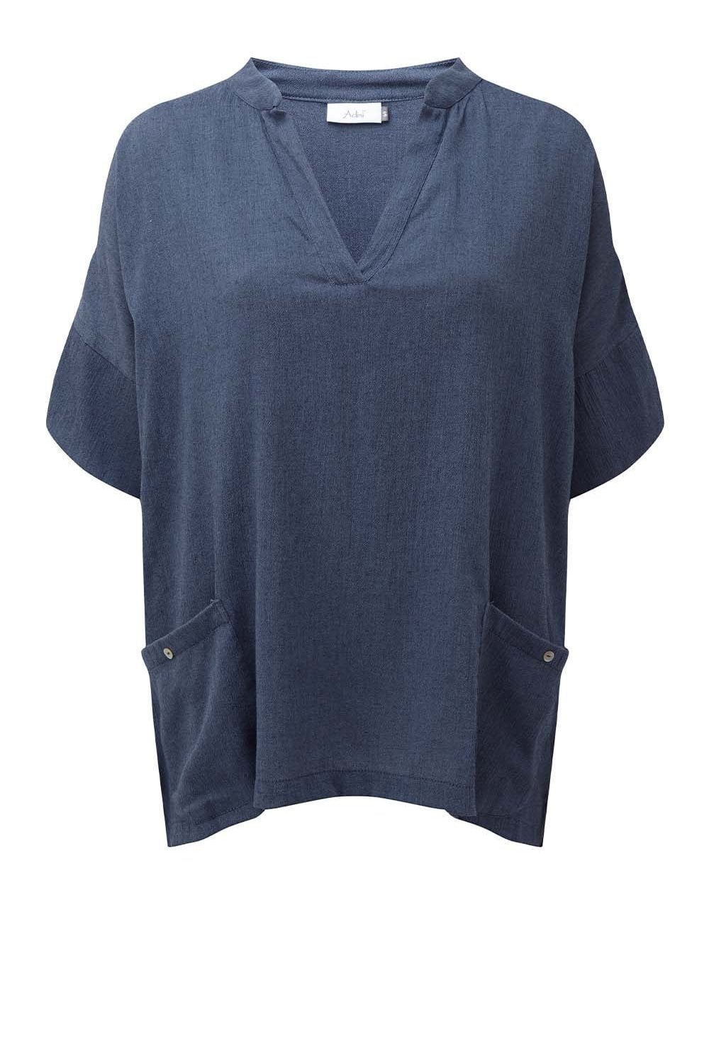 SUSIE BLOUSE DENIM CREPE | COL=DENIM