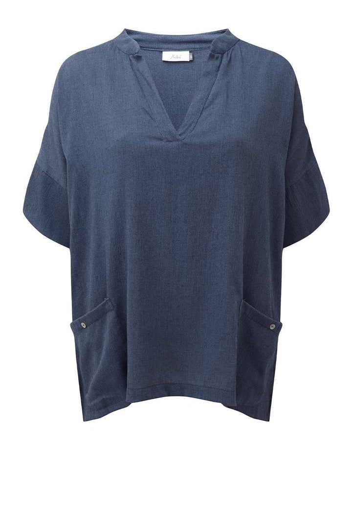 SUSIE BLOUSE DENIM CREPE | COL=DENIM