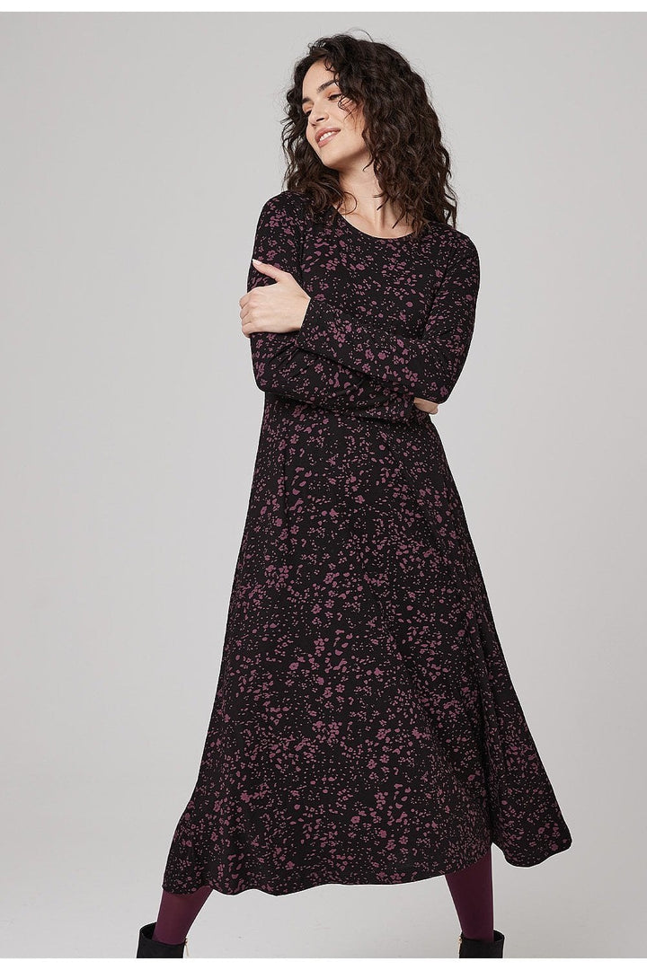TALIA DRESS ANIKA PRINT | COL=BLACK