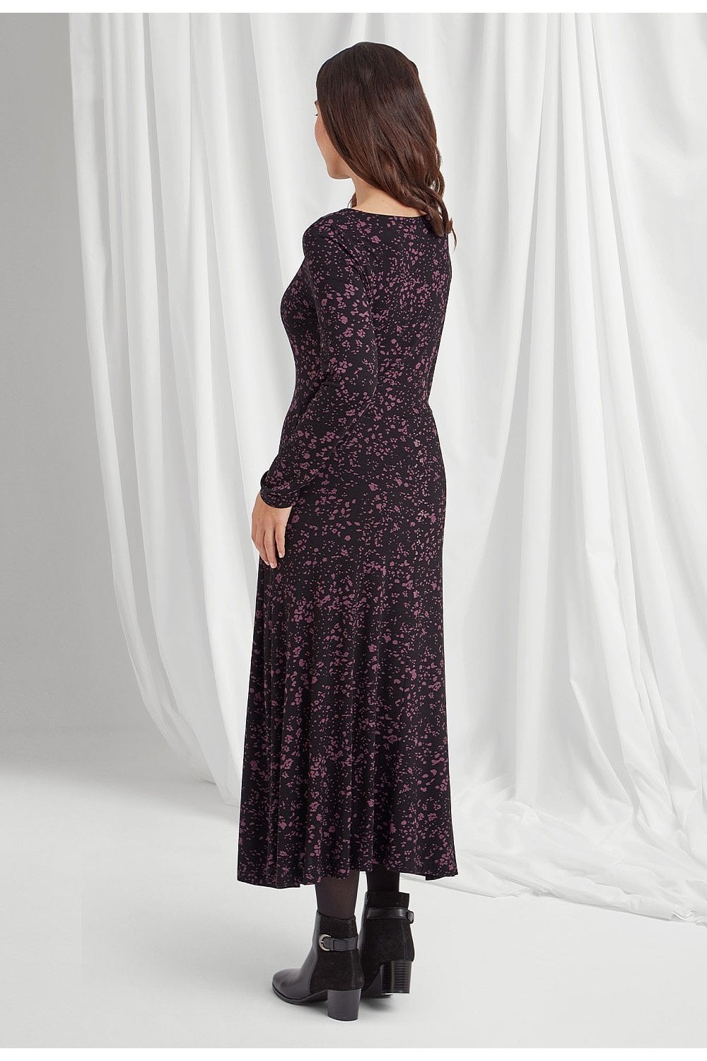 TALIA DRESS ANIKA PRINT | COL=BLACK