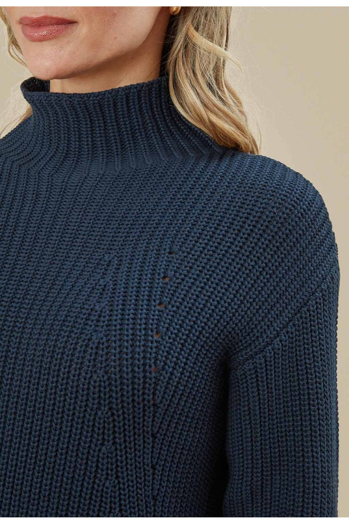 TAMERIND KNIT ROLL NECK JUMPER | COL=NAVY