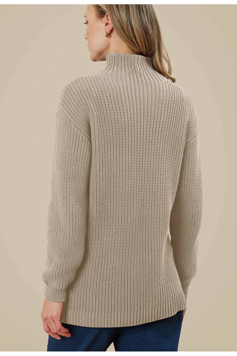 TAMERIND KNIT ROLL NECK JUMPER | COL=BUSCUIT