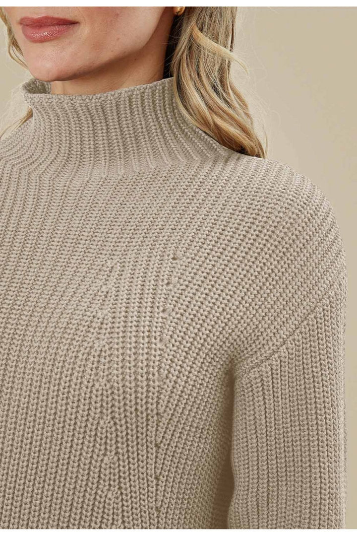 TAMERIND KNIT ROLL NECK JUMPER | COL=BUSCUIT
