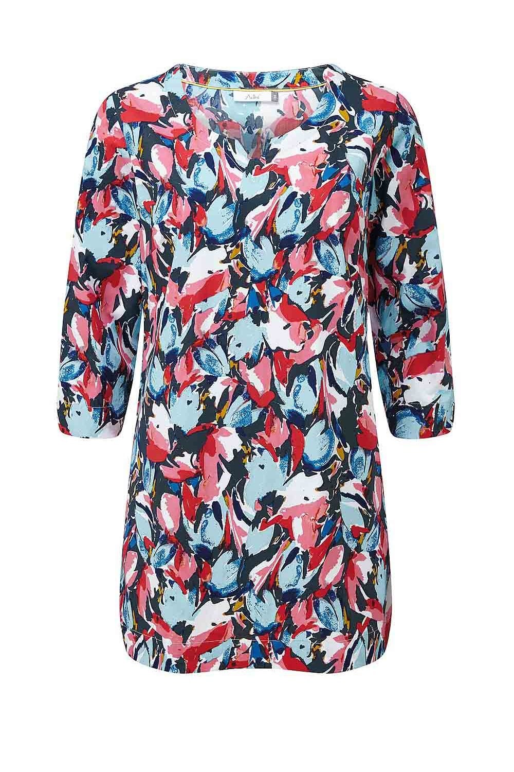 TANYA TUNIC LAYLA PRINT | COL=RIVIERA BLUE