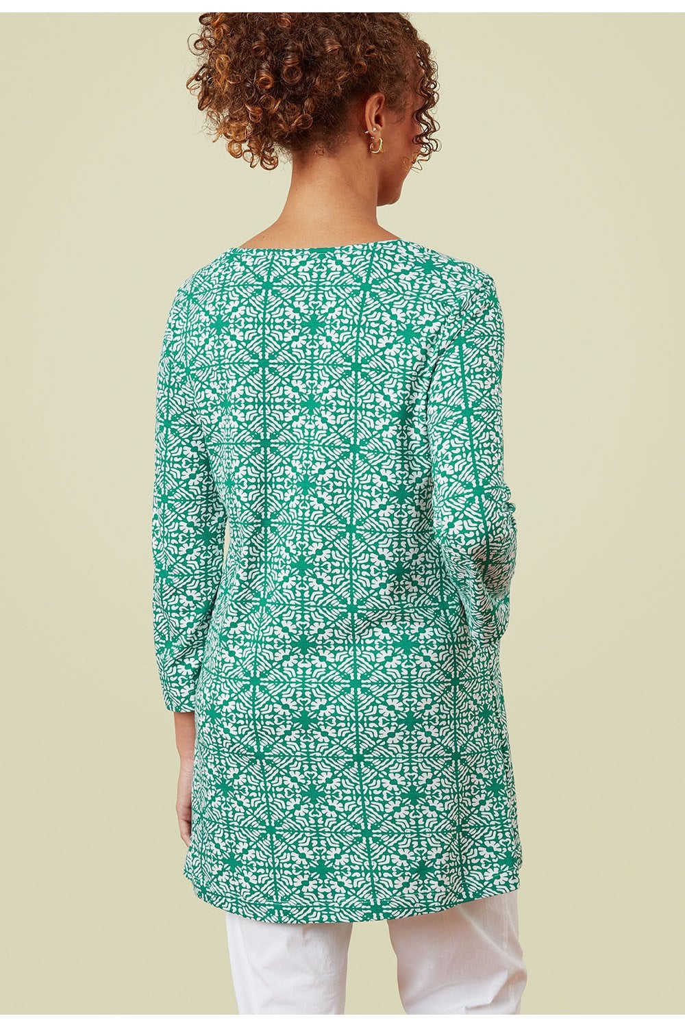 TILE PATTERN TUNIC | COL=LAGOON