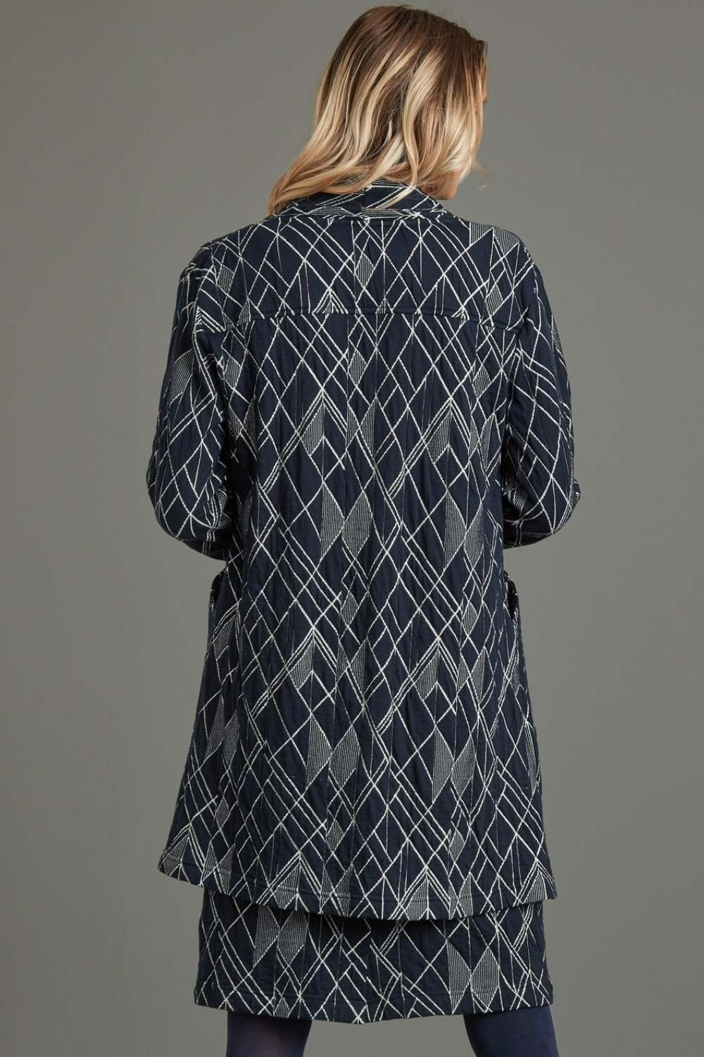 TRISHA JACKET ETCH WEAVE | COL=NAVY