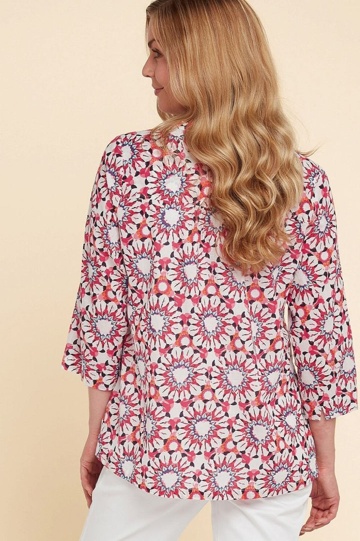 UMA BLOUSE MAISIE PRINT | COL=RED CLAY