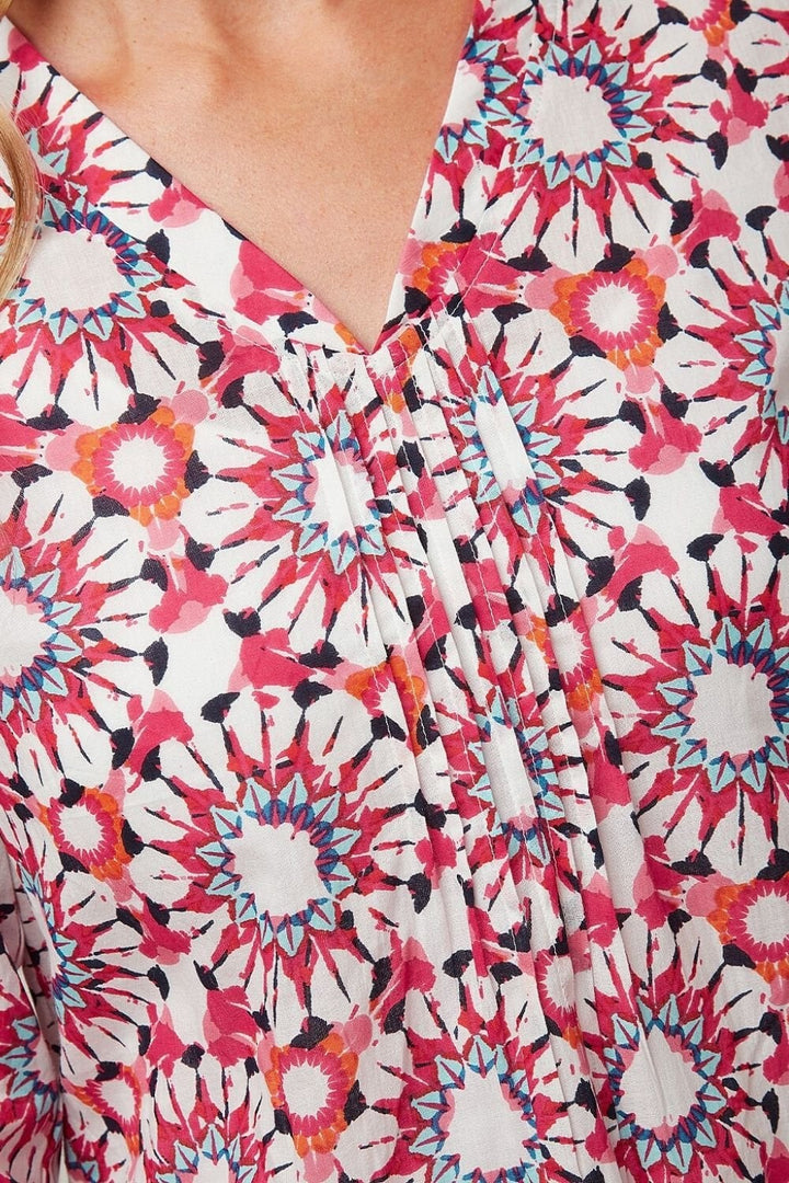 UMA BLOUSE MAISIE PRINT | COL=RED CLAY