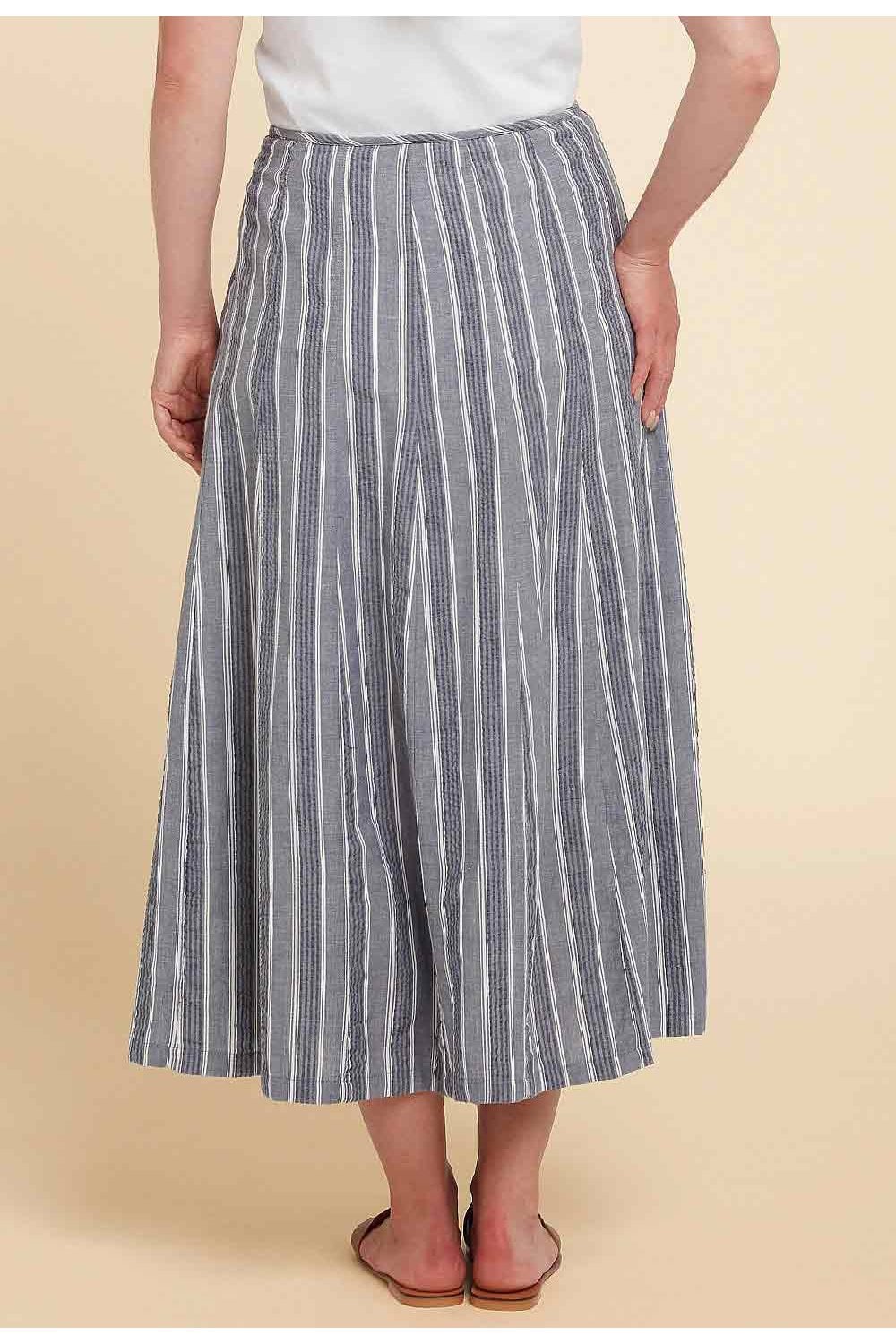 VICTORIA SKIRT DACOTA STRIPE | COL=DENIM