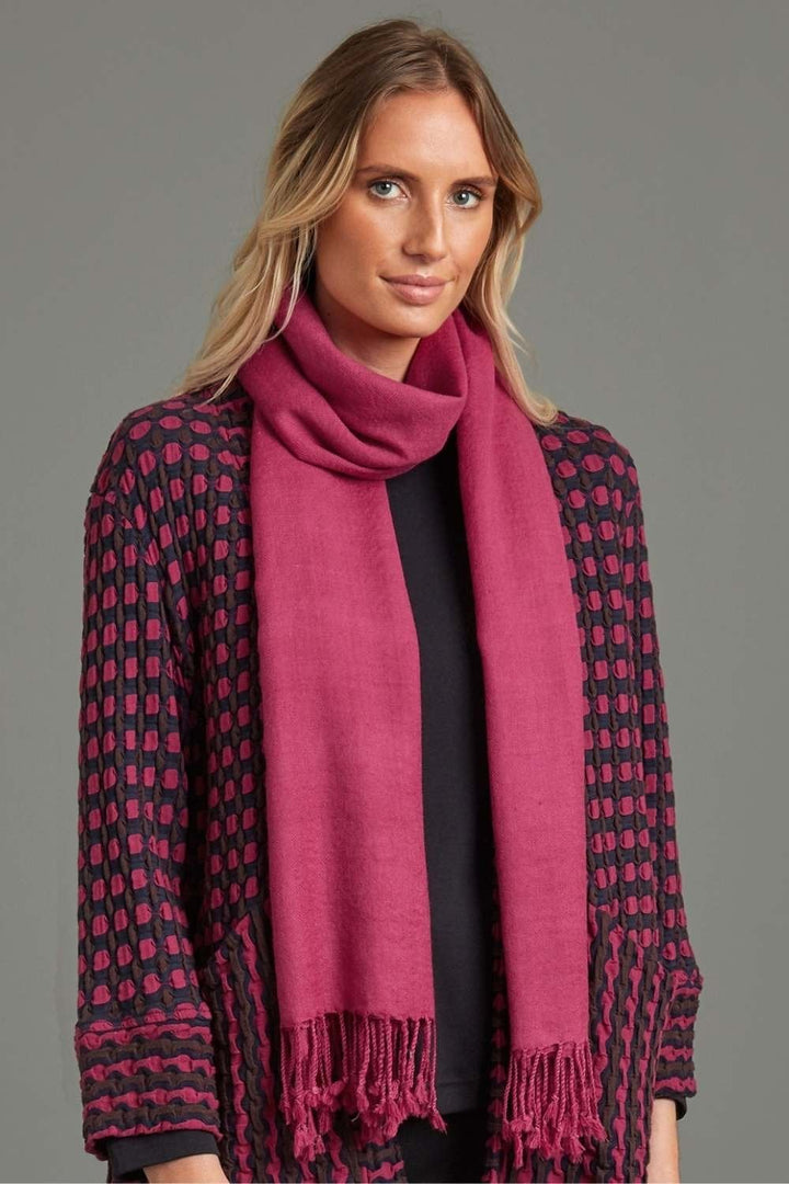 WOOL SHAWL | COL=PINK