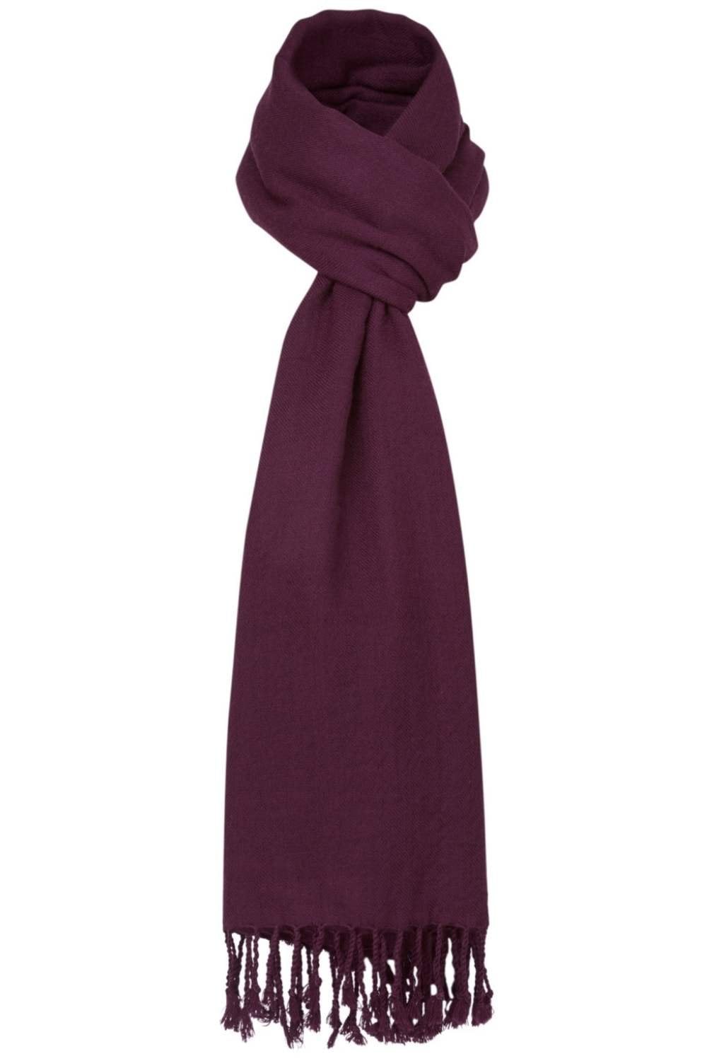 WOOL SHAWL | COL=BURGUNDY
