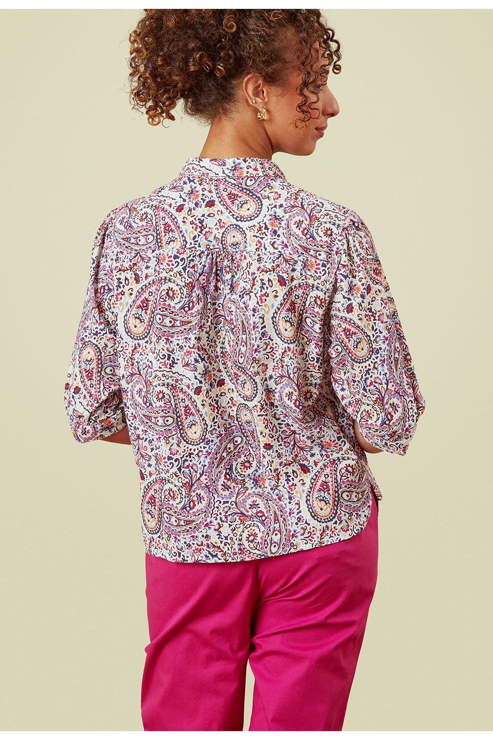 YUZENA SHIRT SWIRLING PAISLEY PRINT | COL=MULTI