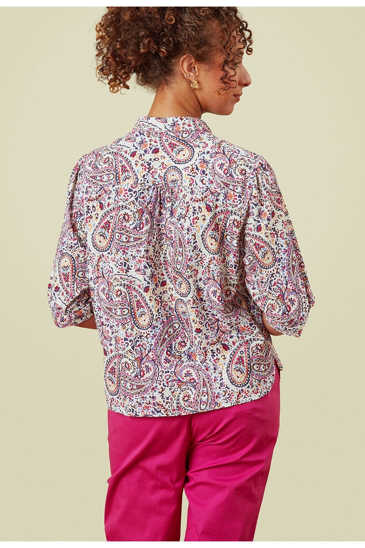 YUZENA SHIRT SWIRLING PAISLEY PRINT | COL=MULTI