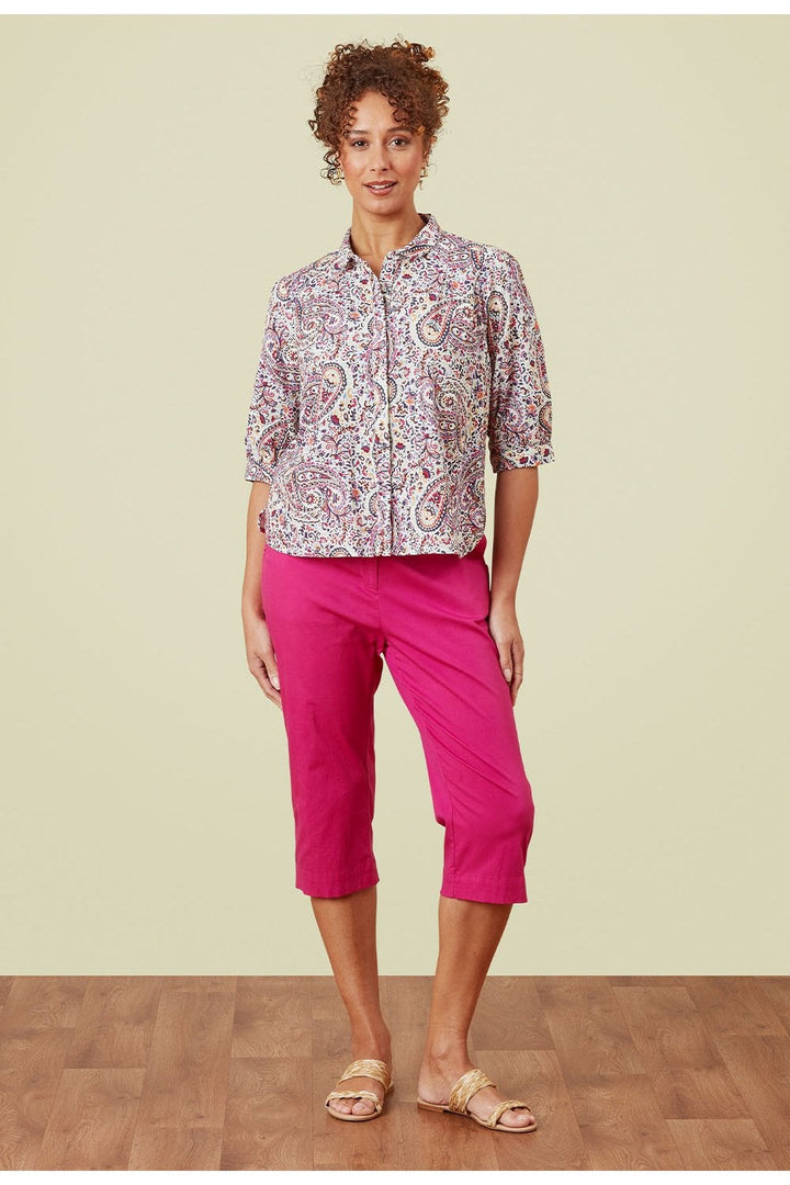 YUZENA SHIRT SWIRLING PAISLEY PRINT | COL=MULTI