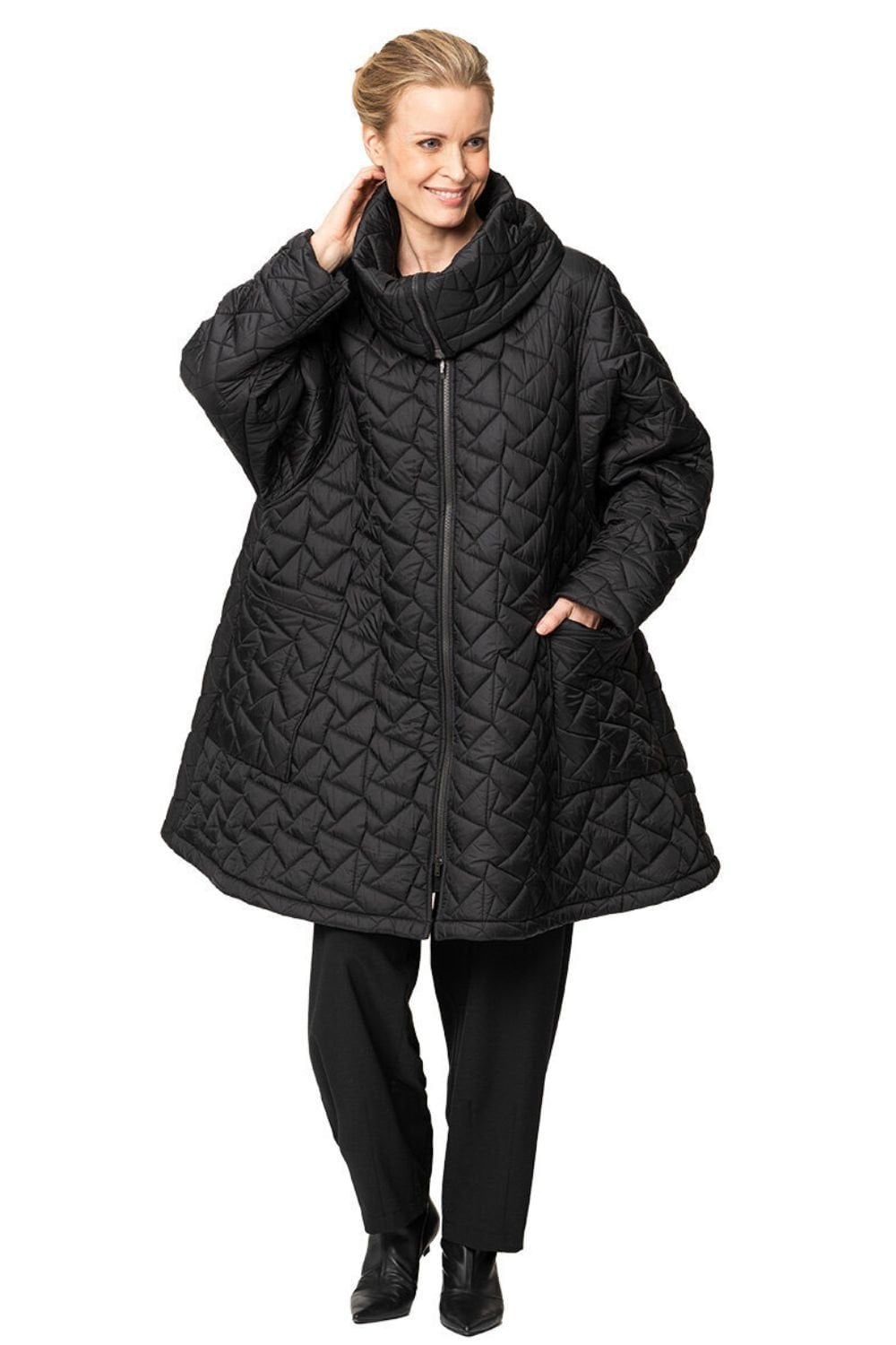 JOHANNA PIAZZA COAT | COL=BLACK