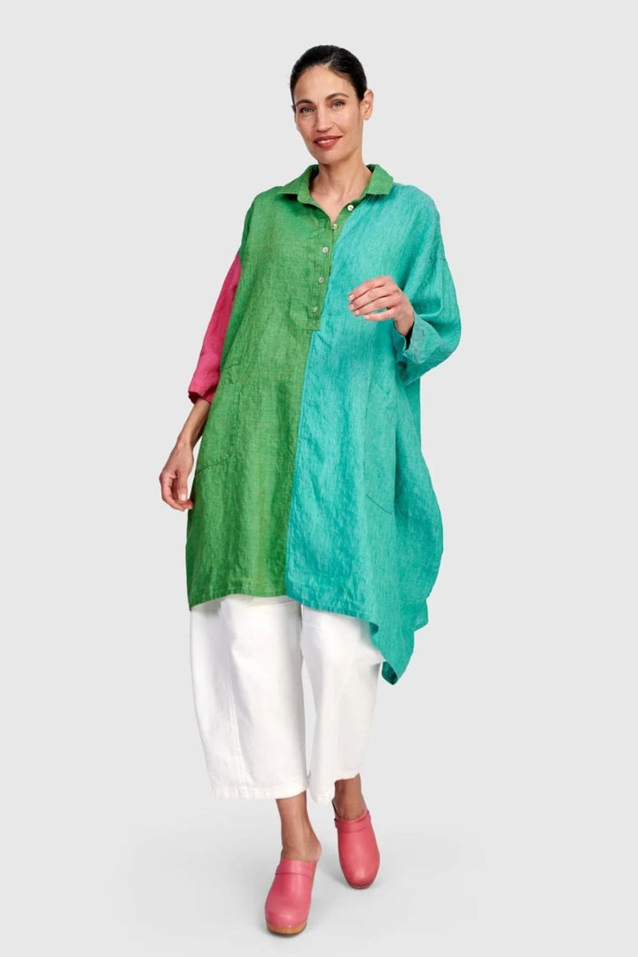 OVERSIZED MULTI COLOURED BLOCK TUNIC | COL=MULTI