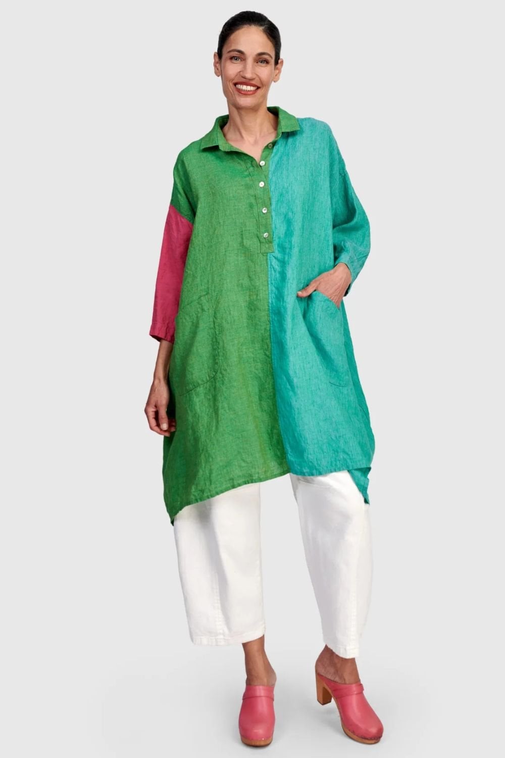 OVERSIZED MULTI COLOURED BLOCK TUNIC | COL=MULTI