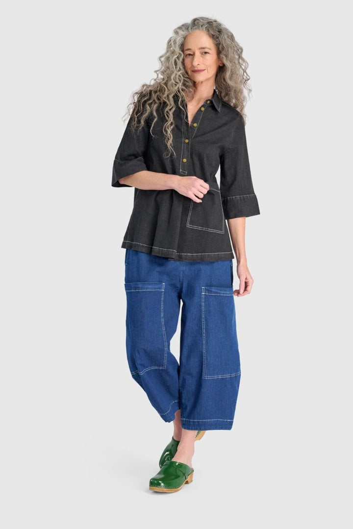 PATCH POCKET BARELL LEG JEAN