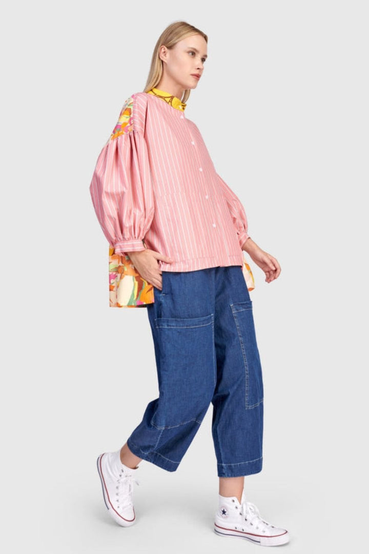 PATCH POCKET BARELL LEG JEAN