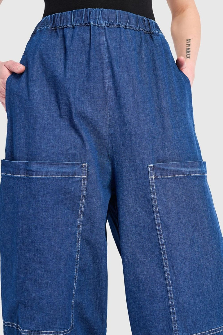 PATCH POCKET BARELL LEG JEAN