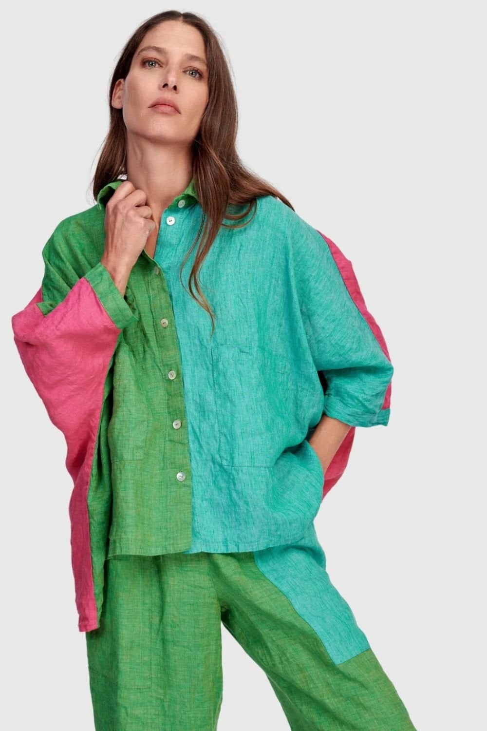 RELAXED MULTICOLOURED BLOCK TOP | COL=MULTI