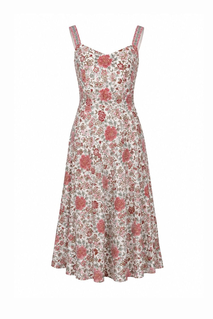 SLEEVELESS SUNDRESS | COL=RED FLORAL