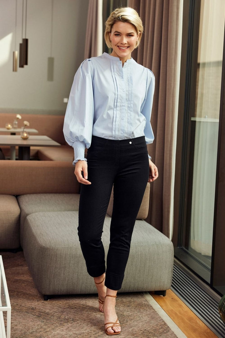 BELLA 7/8  CROP JEAN 09 | COL=BLACK 90,SEABLUE 62