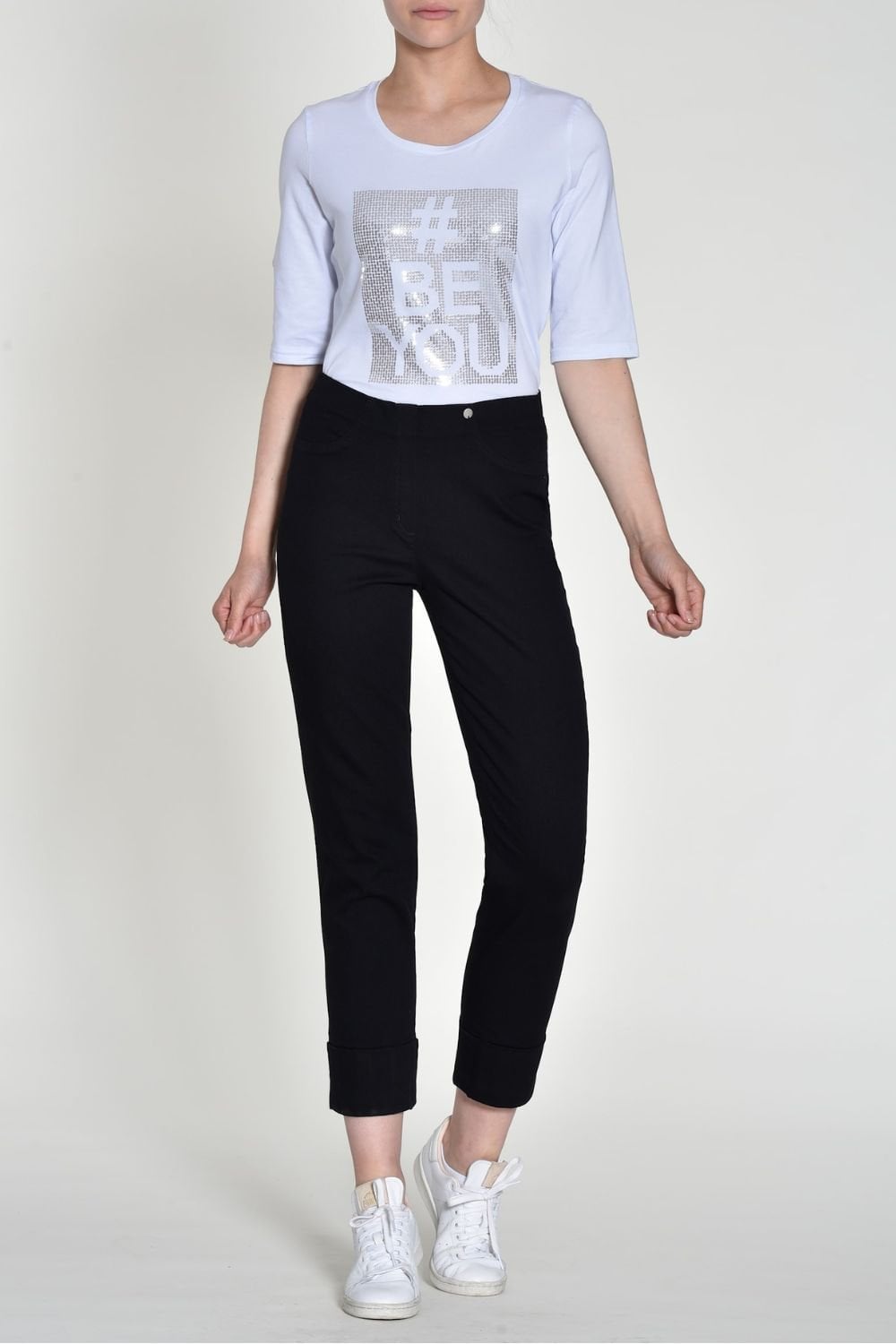BELLA 7/8  CROP JEAN 09 | COL=BLACK 90,SEABLUE 62