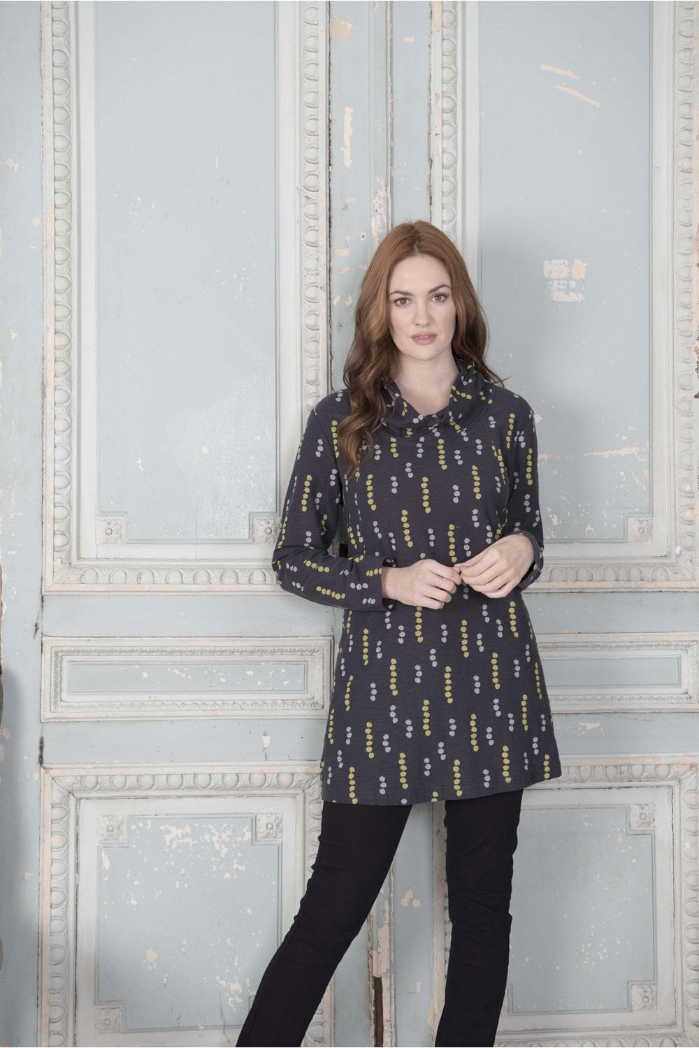 DOT PRINT TUNIC | COL=LIME