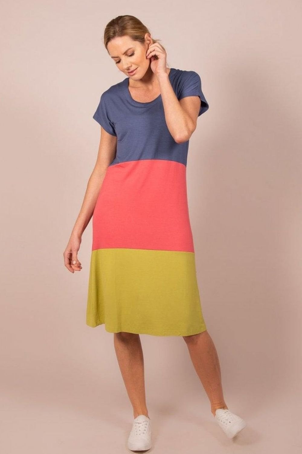 LIME COMBO DRESS | COL=LIME
