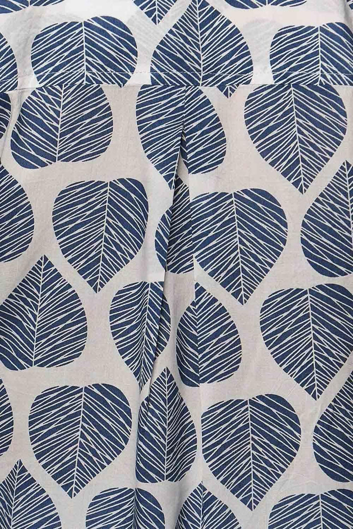 MAPLE LEAF SHIRT | COL=BLUE,TANGERINE