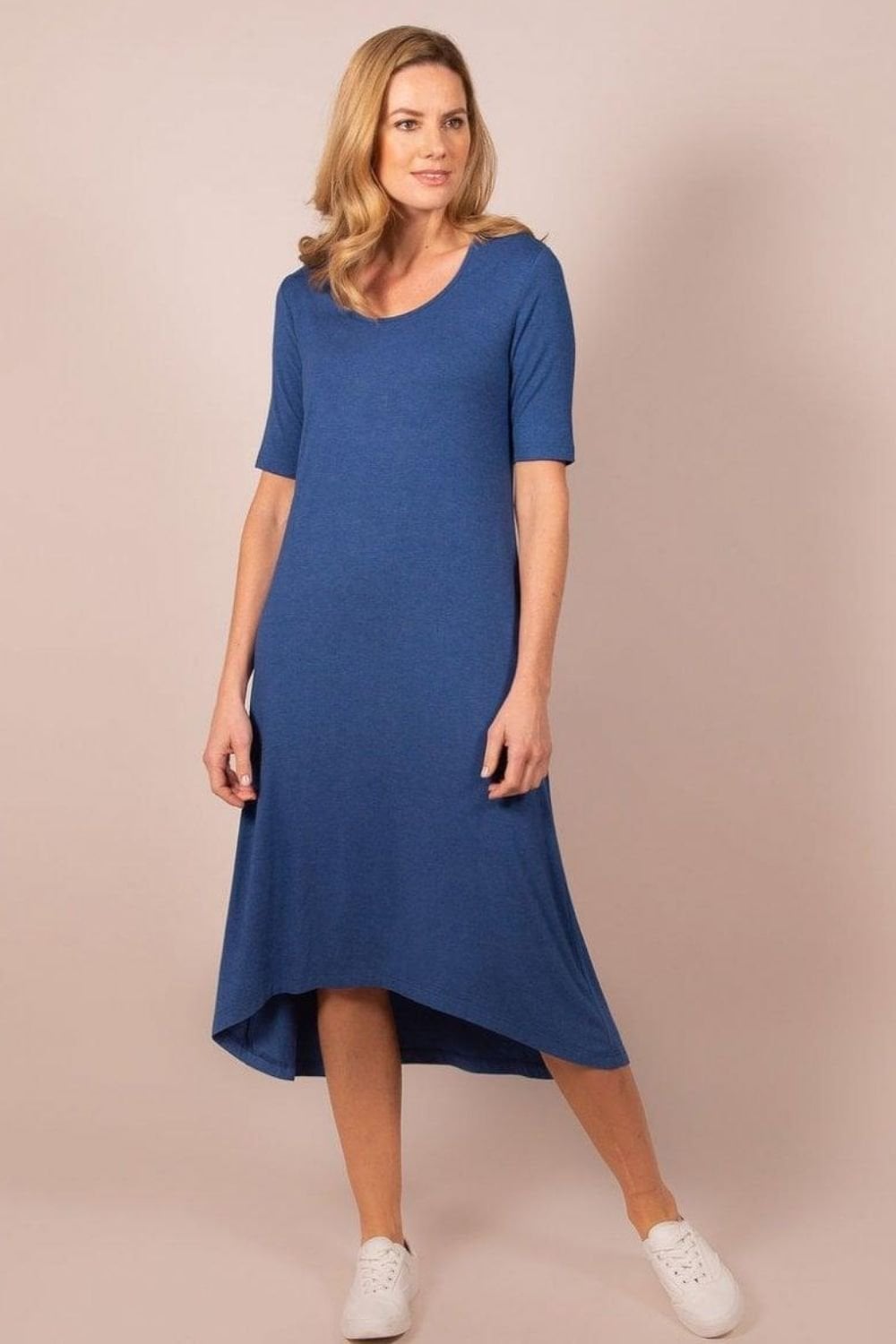 MELANGE DRESS | COL=NAVY