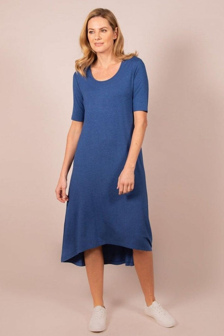 MELANGE DRESS | COL=NAVY
