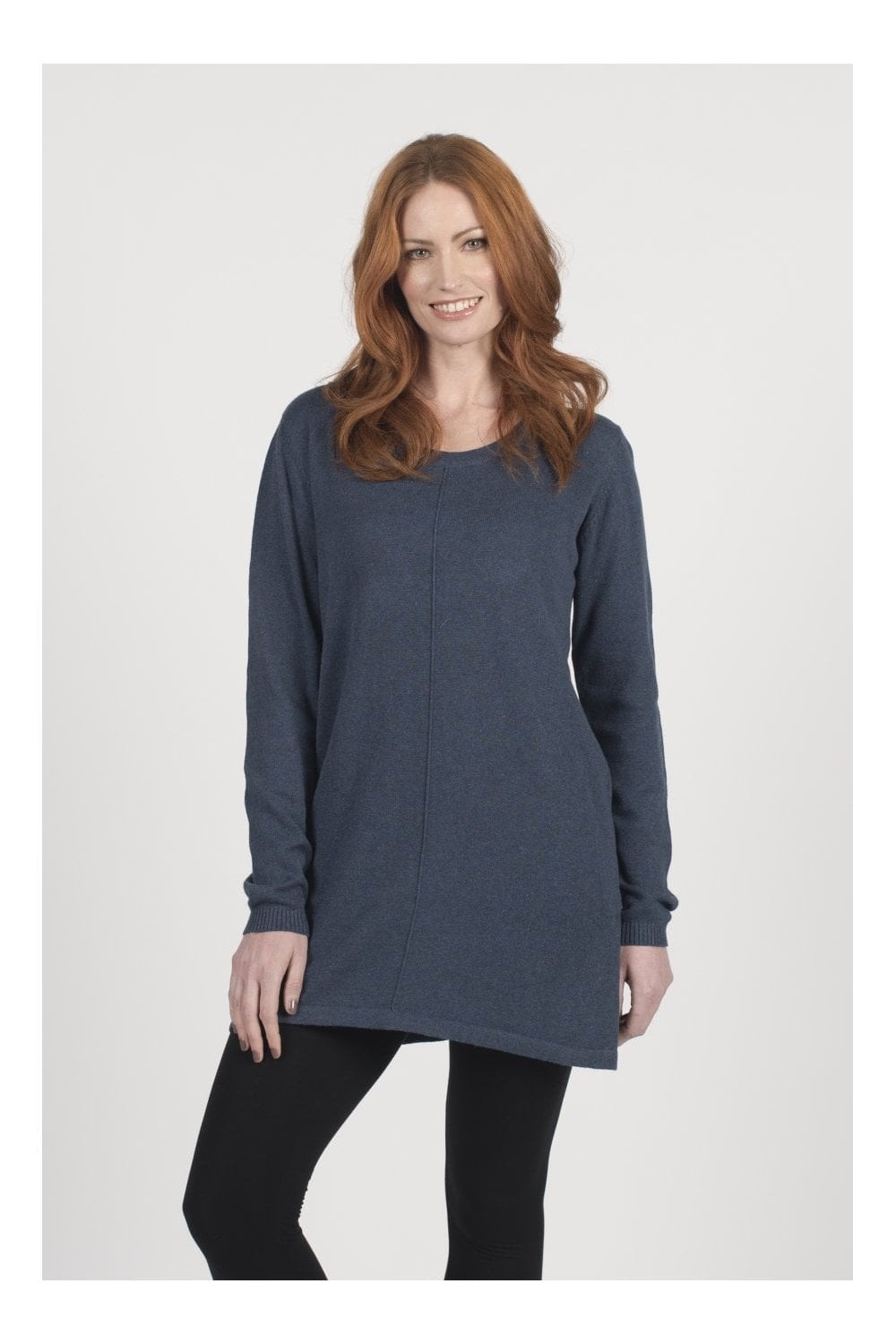 NATALIA KNIT TUNIC | COL=DENIM