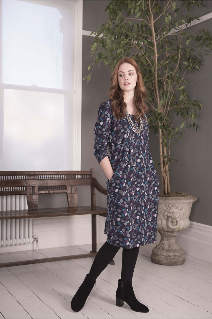 PEBBLE PRINT DRESS | COL=MULTI