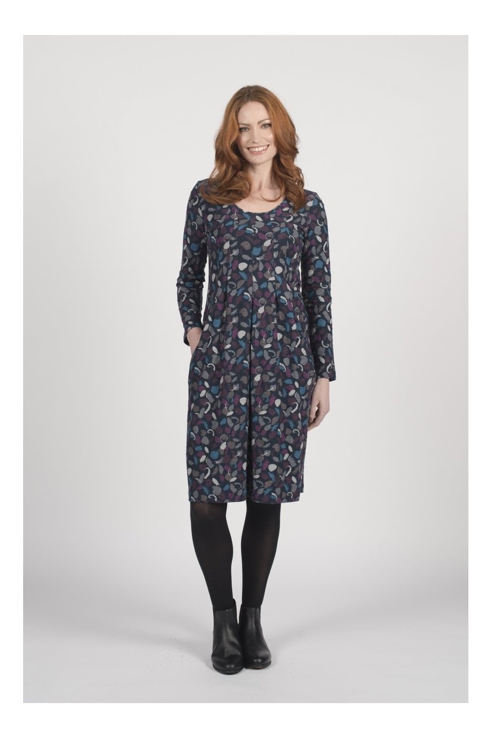 PEBBLE PRINT DRESS | COL=MULTI