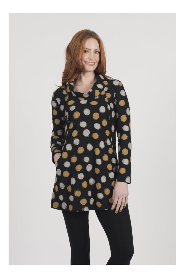 SATURN PRINT TUNIC | COL=MUSTURD