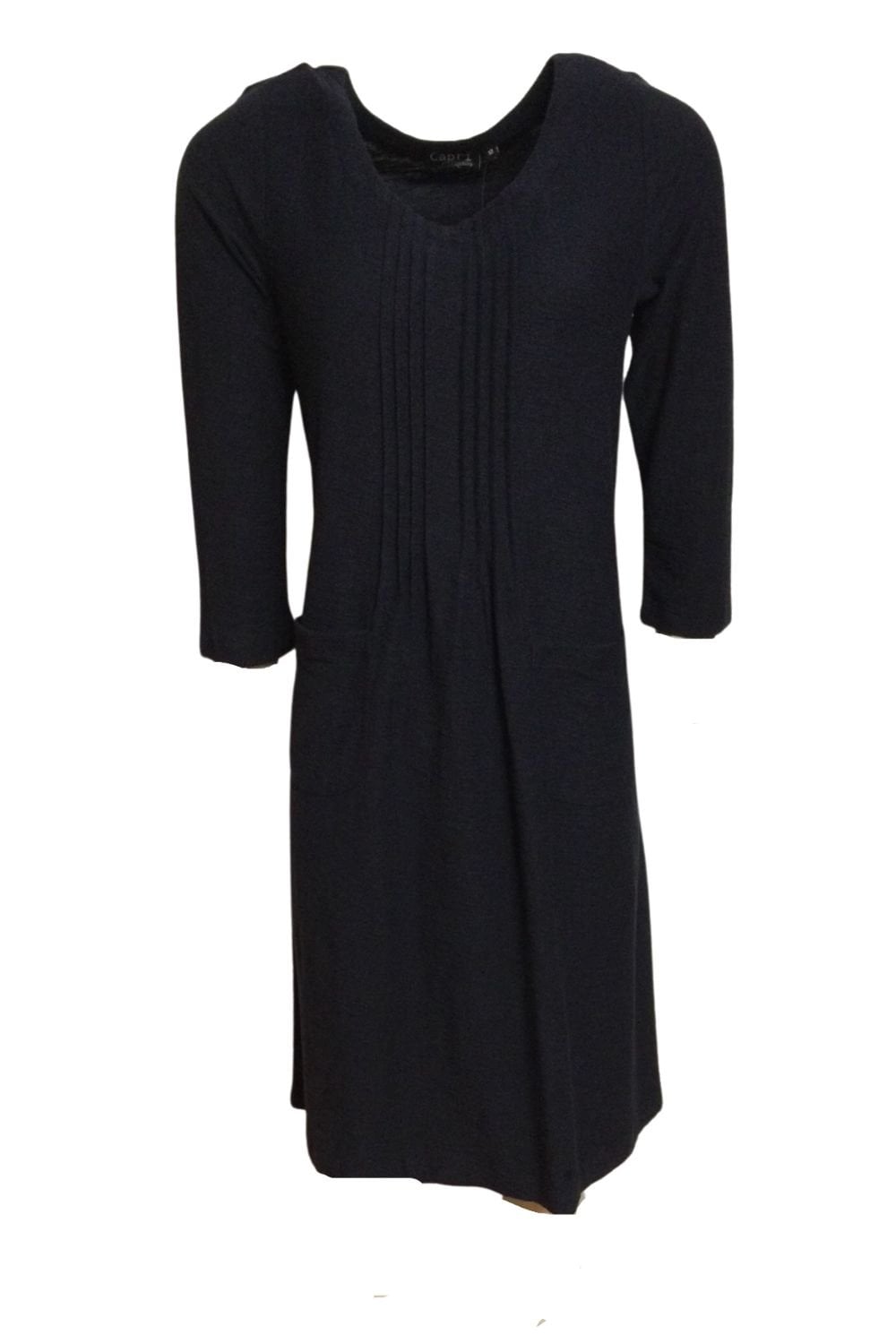 SLUB COTTON JERSEY DRESS | COL=NAVY